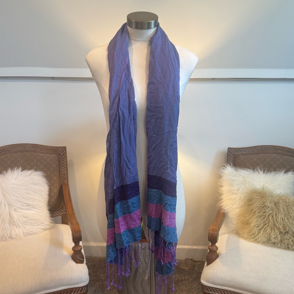 Purple and Blue Pashmina Scarf Ravewear